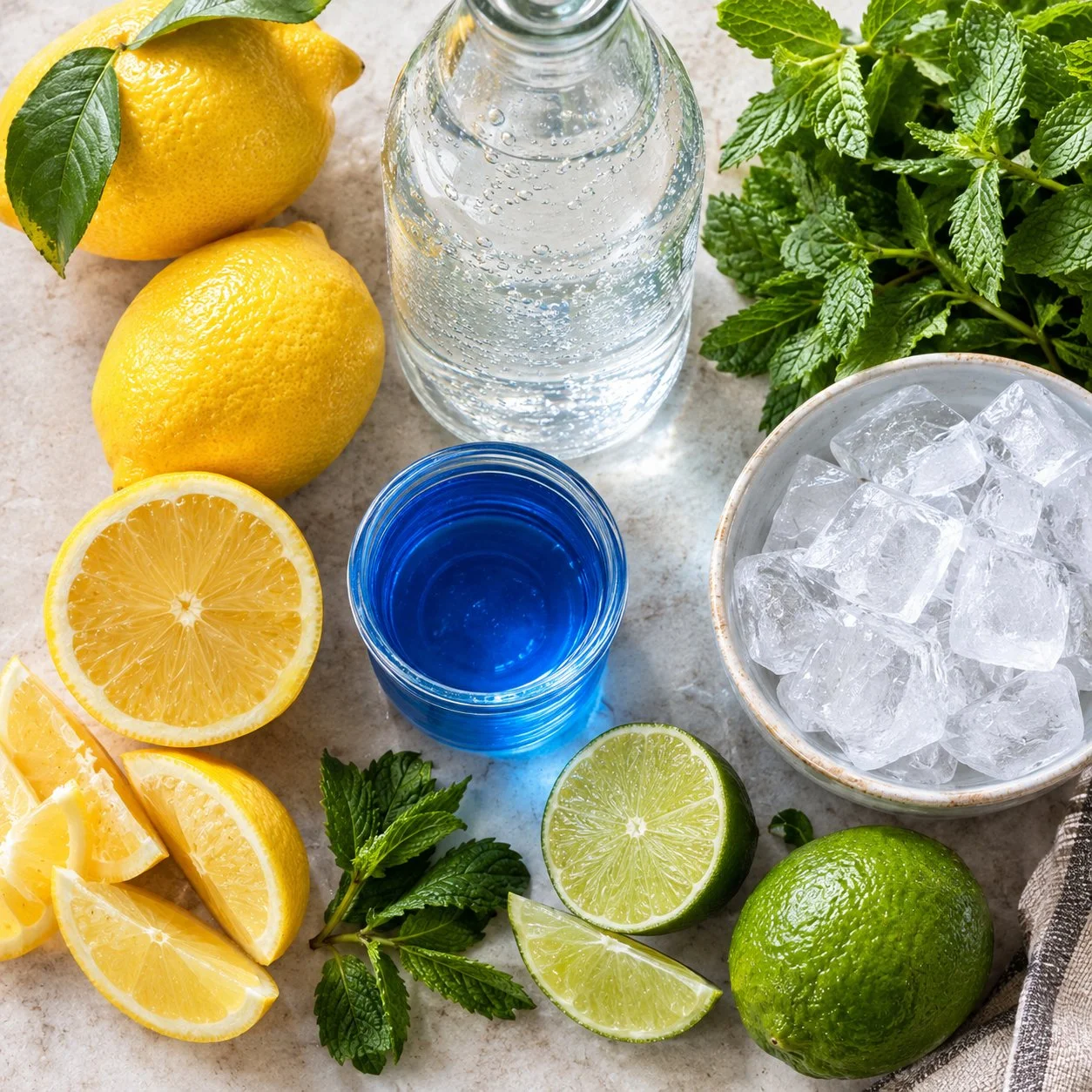 Aesthetic Blue Citrus Mocktail | Refreshing Summer Drink & Café Vibes🩵